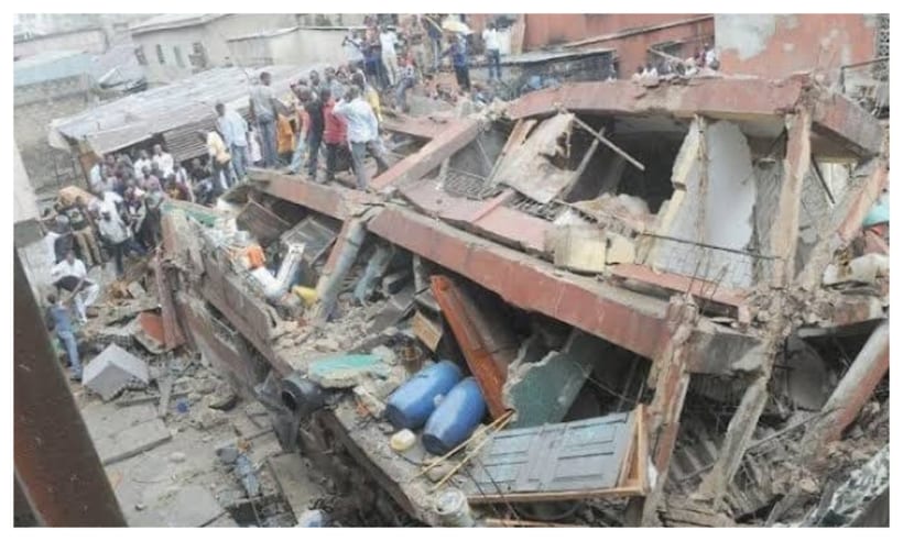 Lagos Building Collapse Kills One as Several Others Feared Trapped Under Rubble